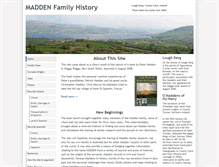 Tablet Screenshot of maddenfamilyhistory.com
